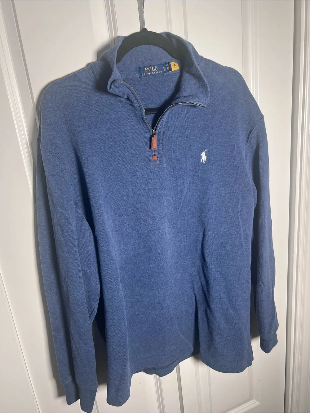 Polo by Ralph Lauren Blue Half-Zip Pullover with Pony Logo